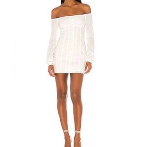 Revolve Superdown Ellora Off Shoulder Dress in White Size XS